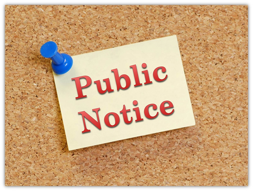 Notice of Public Hearing – Monday, July 25, 2022